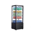 Armario Expositor Refrigerado 4 caras Sobremostrador Negro 98 L XC98L-N