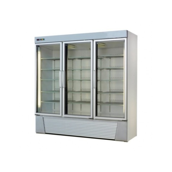 Armario Expositor Refrigerado con Puertas de Cristal 1580 litros 2 metros Conservación EV 1600 NT EUROFRED