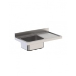 Fregadero Industrial Acero Inoxidable Con 1 Cuba y Escurridor Sin Mueble