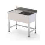 Fregadero Industrial Acero Inoxidable Con Cuba y Escurridor Con Mueble