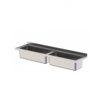 Fregadero Industrial Acero Inoxidable Gran Capacidad Fondo 700 Sin Mueble Con 2 Cubas 1800x700x400h mm