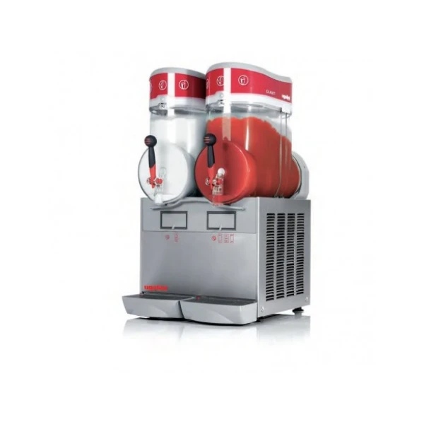 Granizadora Profesionale Compacta de 2x15 litros en Acabado Inox o Negro UGOLINI GIANT 2 DIFRIHO