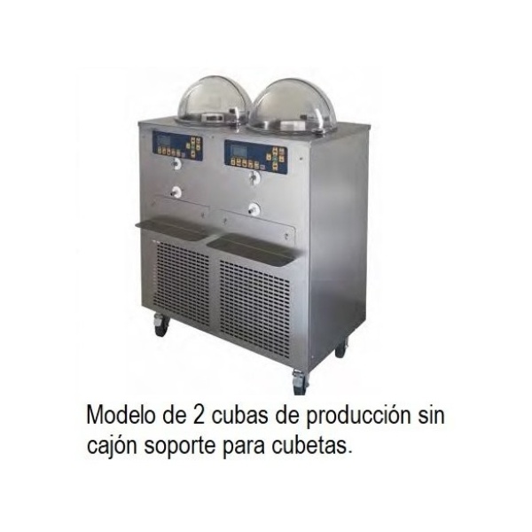 Mantecadoras Expositoras de Helado con Refrigeración por Aire o Agua GLS de 2 o 4 cubas GLS MESFRED