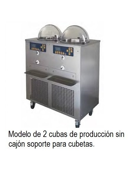 Mantecadoras Expositoras de Helado con Refrigeración por Aire o Agua GLS de 2 o 4 cubas GLS MESFRED