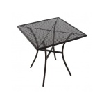 Mesa bistro cuadrada para terraza 70cm acero negra GG706 Bolero