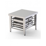 Mesa de Soporte Acero Inoxidable Para Hornos Con capacidad 12 Bandejas GN1/1