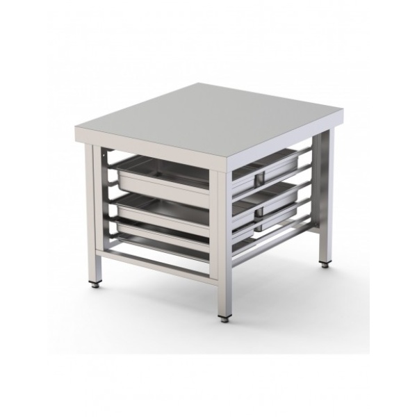 Mesa de Soporte Acero Inoxidable Para Hornos Con capacidad para 12 Bandejas GN1/1