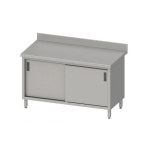 Mesa de Trabajo Acero Inoxidable Mural Con Puertas Correderas Línea VARSOVIA MMPC