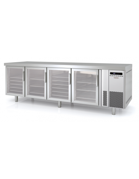 Mesa pastelera refrigerada 3 Puertas Cristal para Bandejas 60×40 MAFBPR-200V