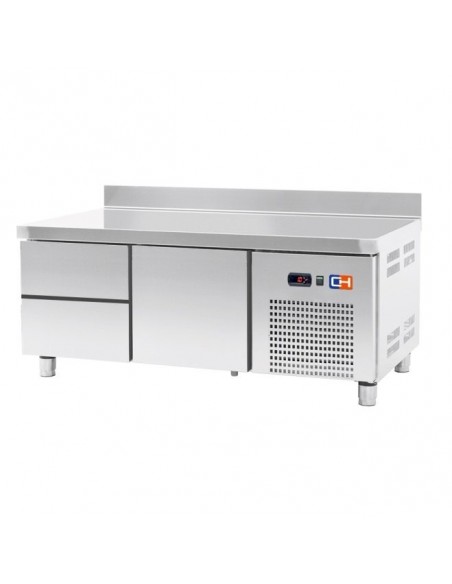 Mesa Refrigerada Baja GN1/1 Fondo 700 Bajo Cocina Altura 600 mm Con Cajones Línea CORDOBA TRCHB-CAJ