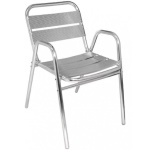 Silla apilable aluminio 780mm U501 Bolero (Juego de 4)