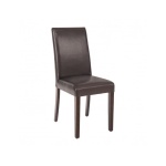 Silla de comedor símil cuero marrón oscuro GF955 Bolero (juego de 2)