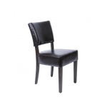 Silla de comedor símil cuero sólido marrón oscuro GF957 Bolero (Juego de 2)