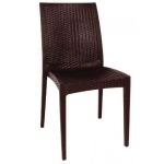 Silla polipropileno - ratán marrón GR361 Bolero (Juego 4)