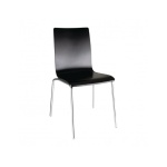 Silla respaldo cuadrado color negro GR345 Bolero (Juego 4)