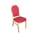 Sillas banquete de respaldo arqueado aluminio rojas U525 Bolero (juego de 4)