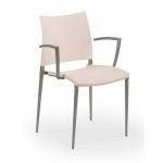 Sillón con estructura de aluminio y asiento y respaldo de polipropileno LAZIO