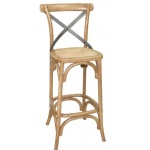 Taburetes altos con respaldo para barra madera GG657 Bolero (1 ud)