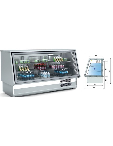 Vitrina Refrigerada Cerrada Exterior Acero Inoxidable MAFVCC-9-20