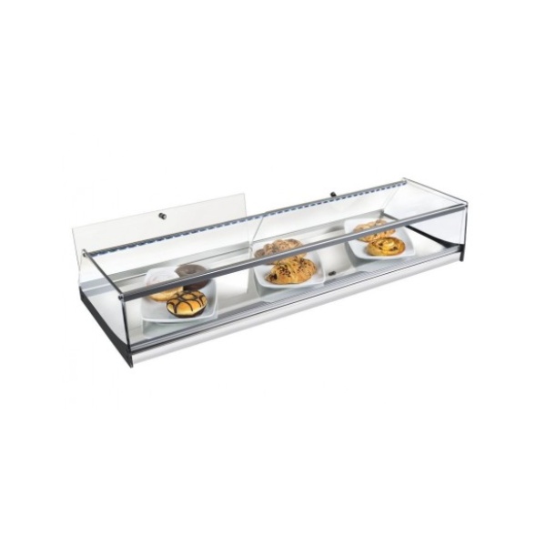 Vitrinas Neutras Cristal Recto con Base en Acero Inoxidable Con Puertas INOX-VRP100